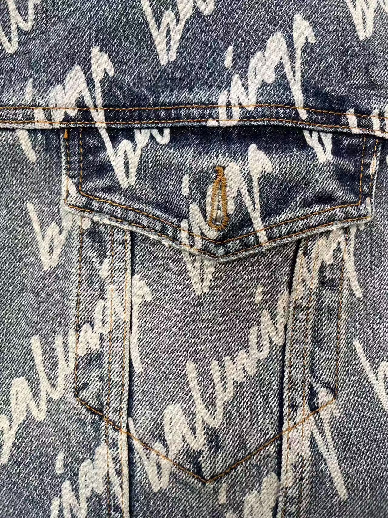 Balenciaga Balenciaga Allover Logo Denim Jacket 2 Size M / US 6-8 / IT 42-44 - 4 Thumbnail
