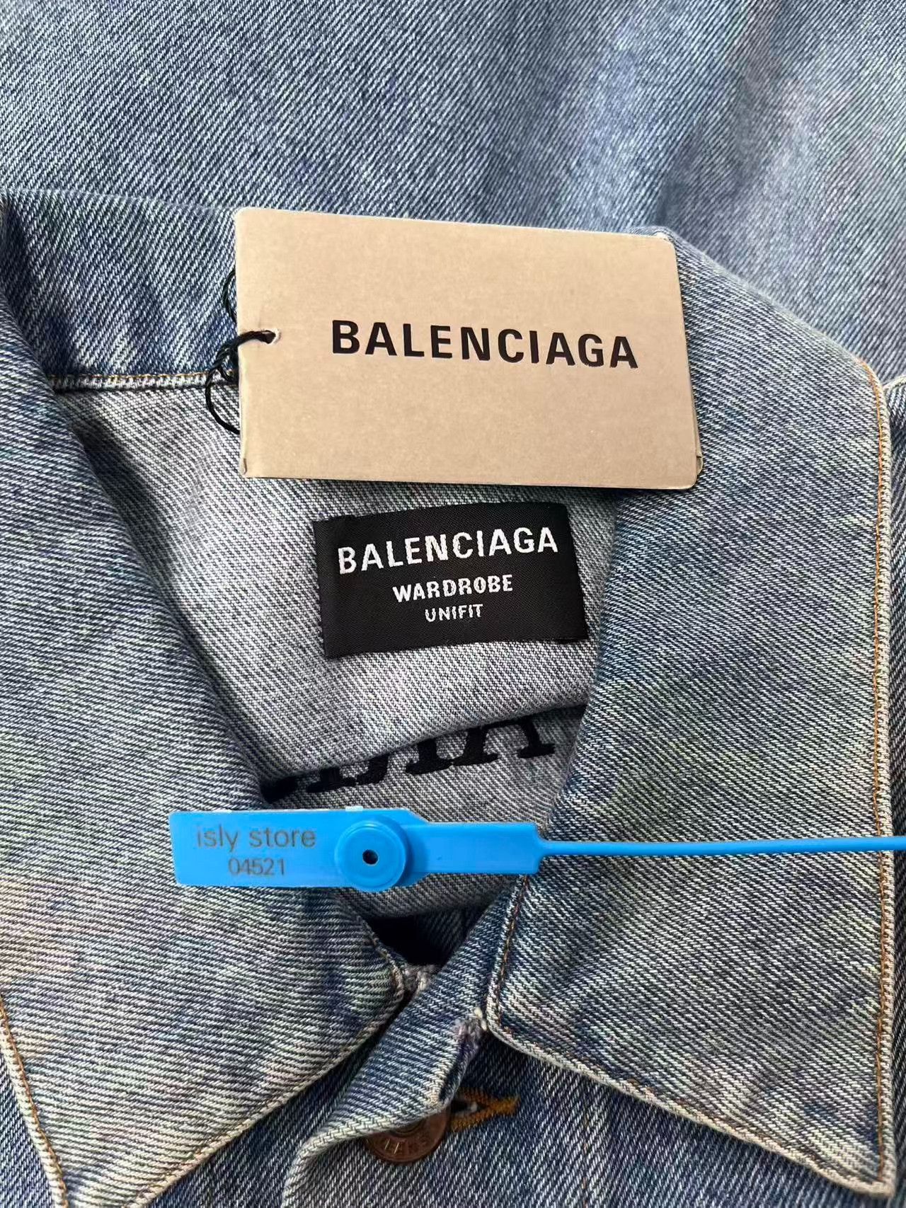 Balenciaga Balenciaga Logo Embroidered Denim Jacket XS Size US XS / EU 42 / 0 - 5 Thumbnail