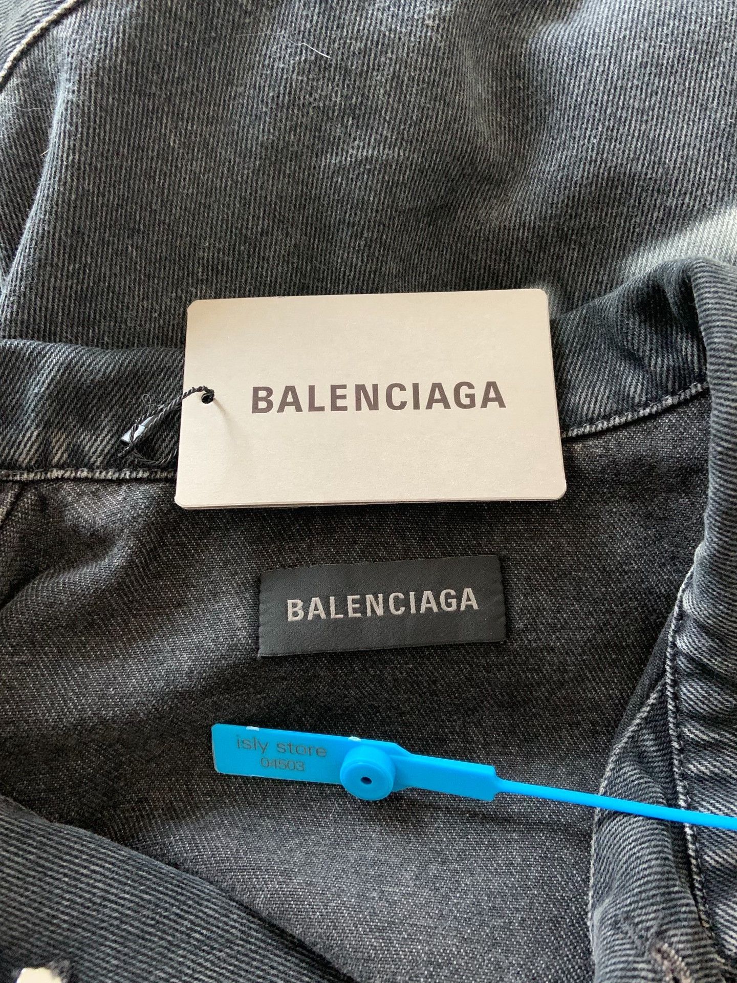 Balenciaga Balenciaga Spray Logo Denim Jacket XS Size US XS / EU 42 / 0 - 5 Thumbnail