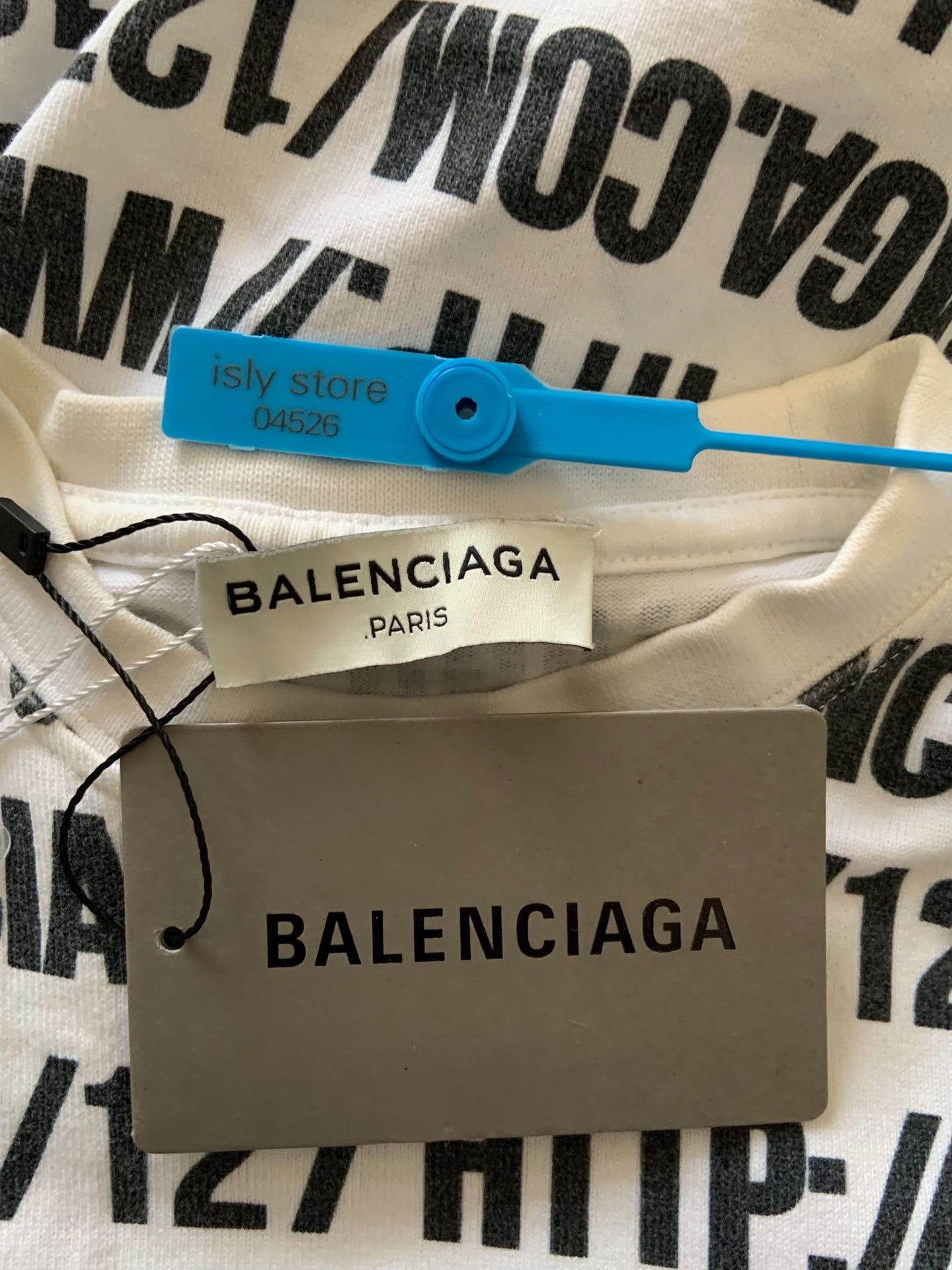 Balenciaga Balenciaga All Over Logo Long Sleeve T-Shirt Size M Size US M / EU 48-50 / 2 - 6 Thumbnail
