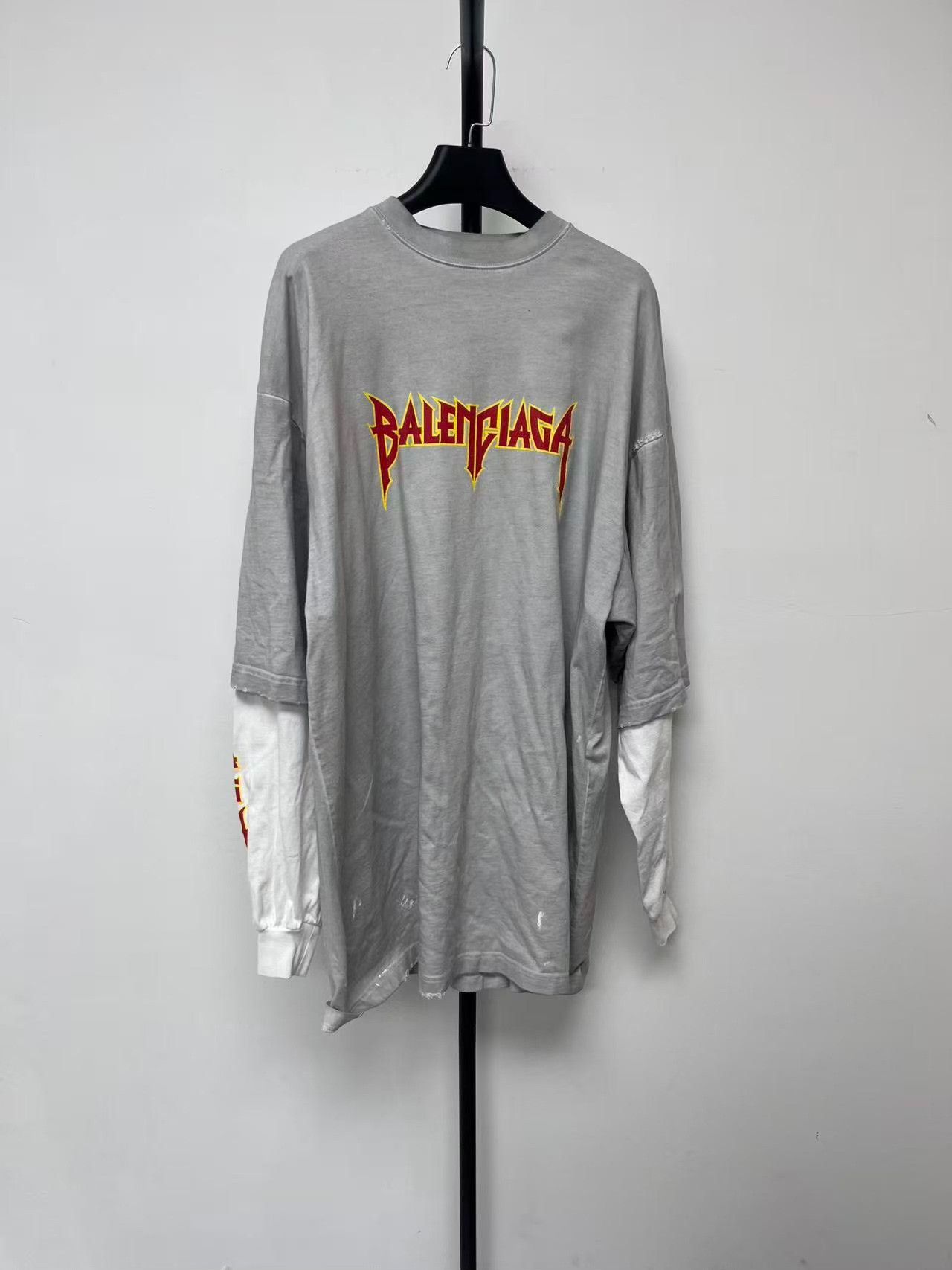Balenciaga Balenciaga Flame Logo Layered Long Sleeve T-Shirt 1 Size US S / EU 44-46 / 1 - 2 Thumbnail