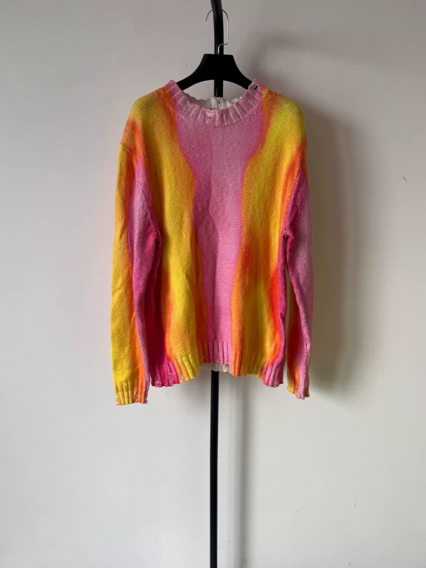Acne Studios Acne Studios Rainbow Cotton Knit Sweater XXS Size US XXS / EU 40 - 2 Thumbnail