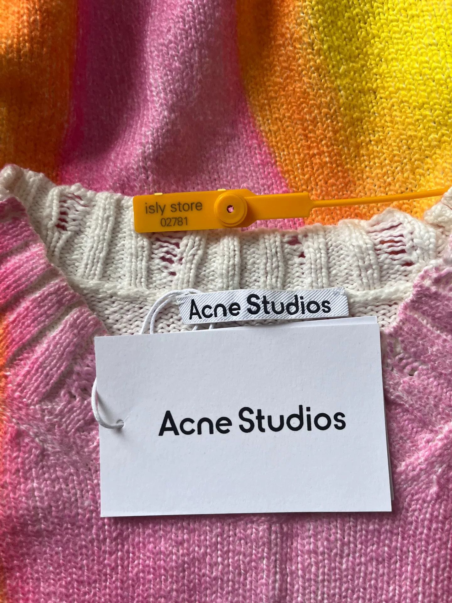 Acne Studios Acne Studios Rainbow Cotton Knit Sweater XXS Size US XXS / EU 40 - 5 Thumbnail
