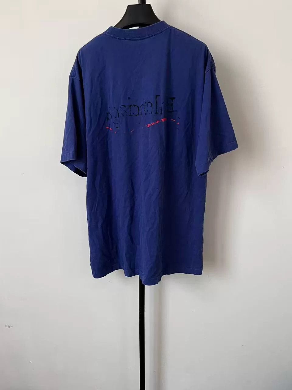 Balenciaga Balenciaga Logo Print Wave T-Shirt Size S Size US S / EU 44-46 / 1 - 3 Thumbnail