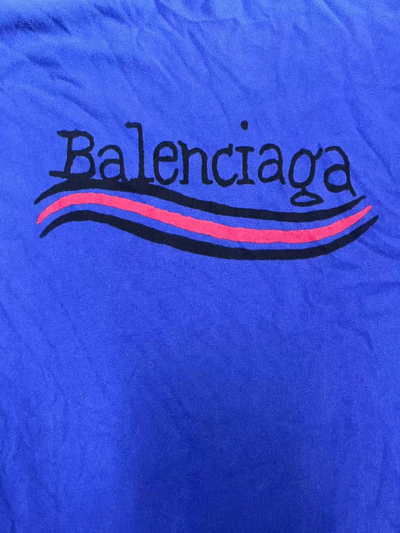 Balenciaga Balenciaga Logo Print Wave T-Shirt Size S Size US S / EU 44-46 / 1 - 4 Thumbnail