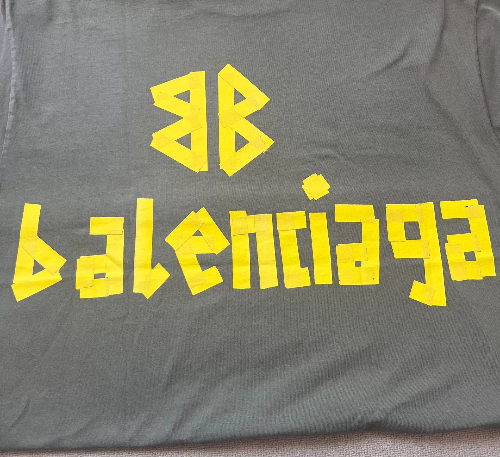 Balenciaga Balenciaga Taped Logo Mock Neck T-Shirt Size M Size US M / EU 48-50 / 2 - 4 Thumbnail