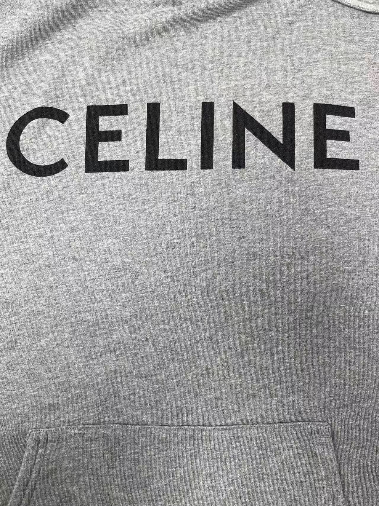 Celine CELINE Logo Print Hoodie XL Size US XL / EU 56 / 4 - 4 Thumbnail