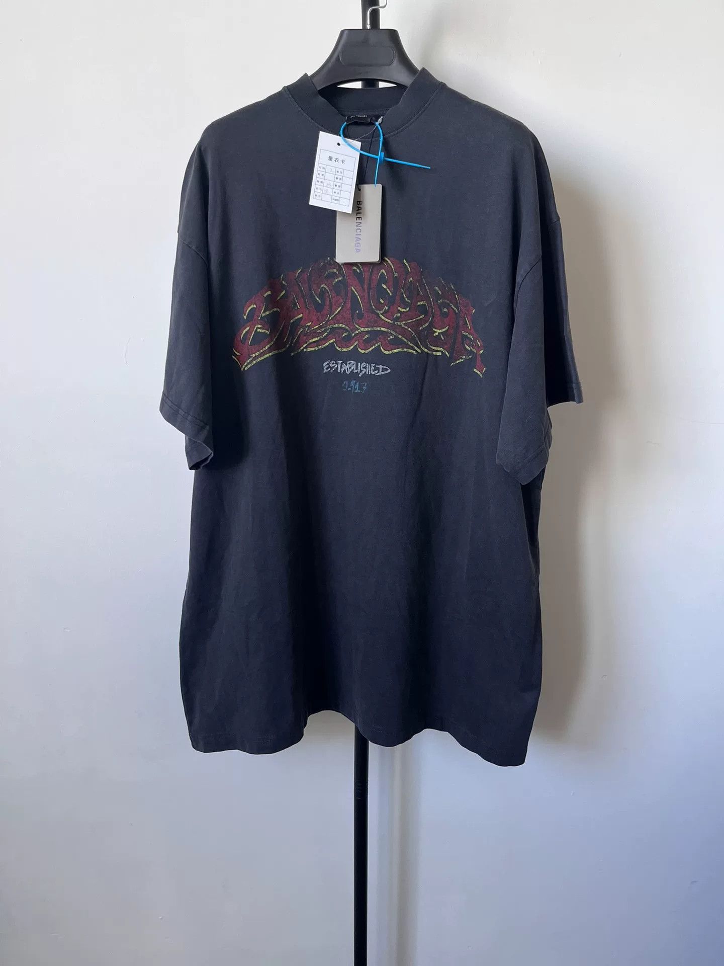 Balenciaga Balenciaga Flame Logo Graphic T-Shirt Size 2 Size US M / EU 48-50 / 2 - 2 Thumbnail