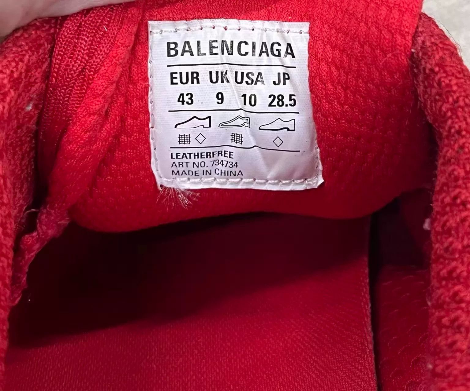 Balenciaga Balenciaga 3XL Red Low-Top Sneakers 43 Size US 10 / EU 43 - 6 Thumbnail