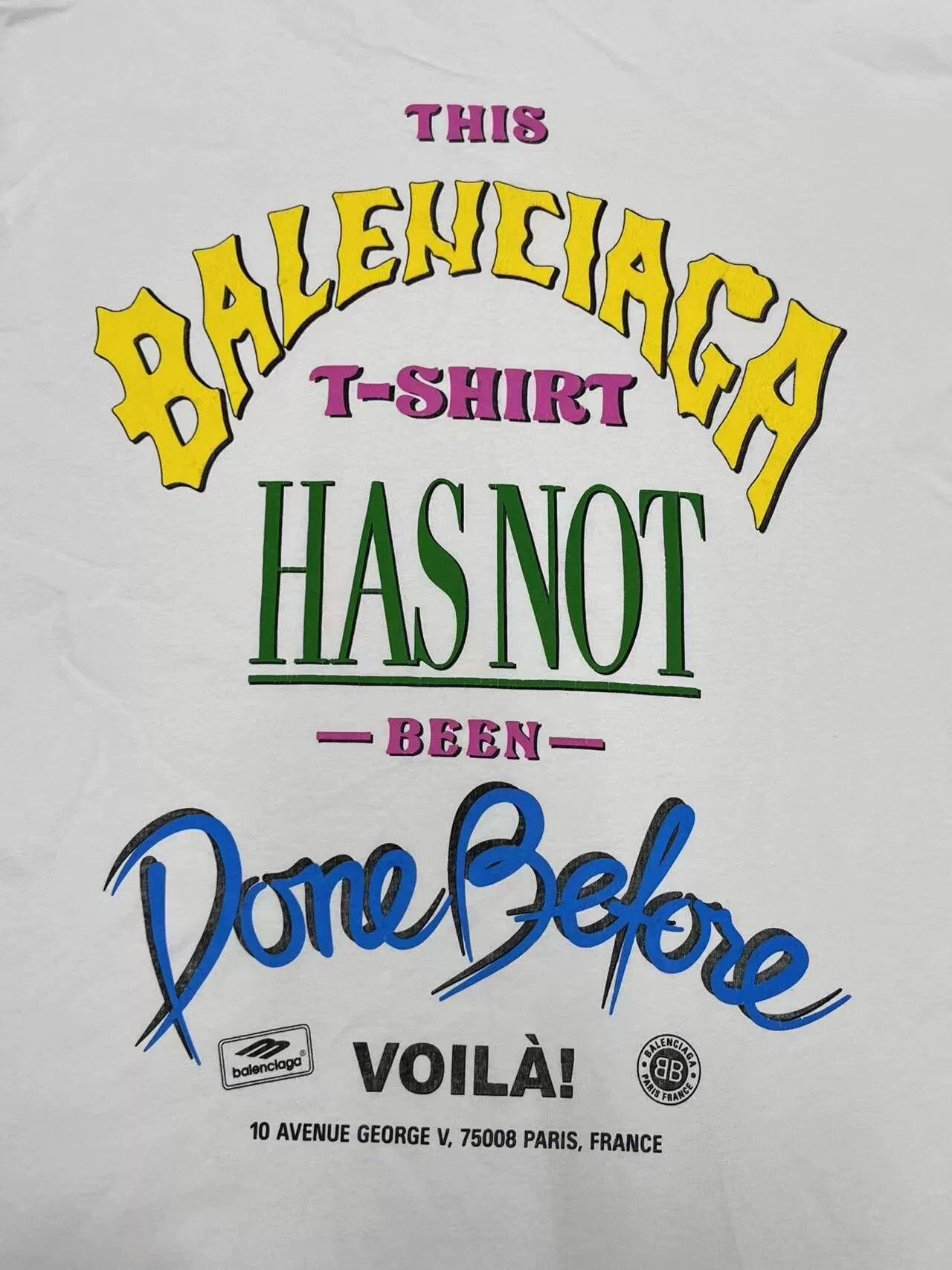 Balenciaga Balenciaga Voila Graphic Distressed T-Shirt Size 2 Size US M / EU 48-50 / 2 - 4 Thumbnail