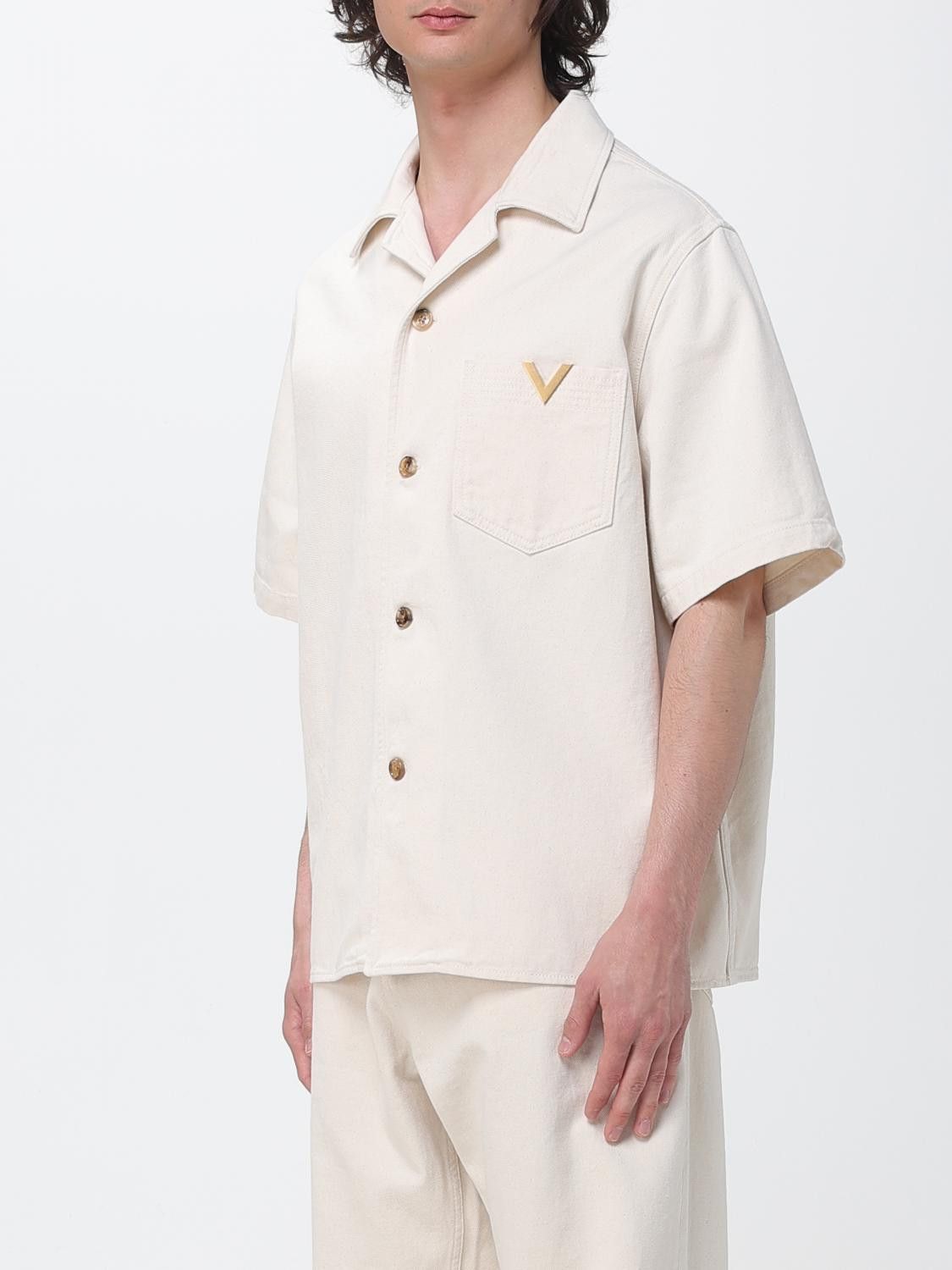 Valentino Valentino Shirt Men Ivory Size US M / EU 48-50 / 2 - 4 Thumbnail
