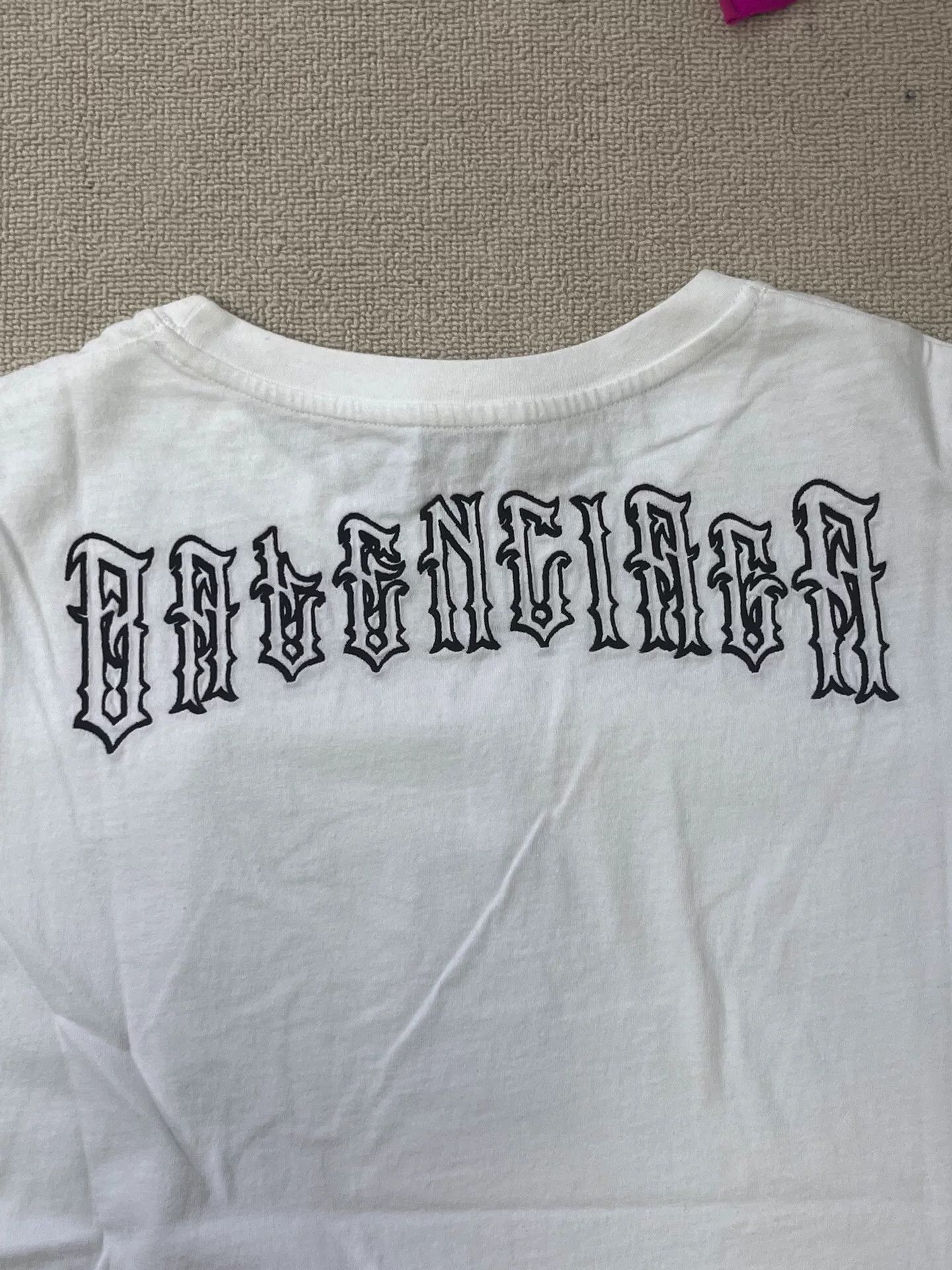 Balenciaga Balenciaga Gothic Logo T-Shirt Size L Size US L / EU 52-54 / 3 - 4 Thumbnail