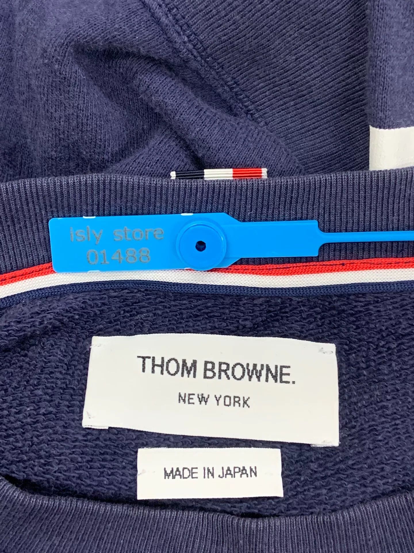 Thom Browne Thom Browne 4-Bar Stripe Navy Sweatshirt Size 0 Size US XS / EU 42 / 0 - 6 Thumbnail
