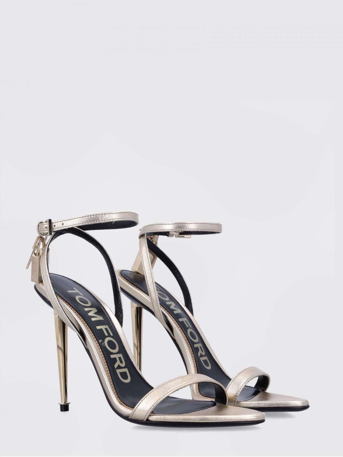 Tom Ford Tom Ford Heeled Sandal Woman Gold Size US 7 / IT 37 - 2 Thumbnail
