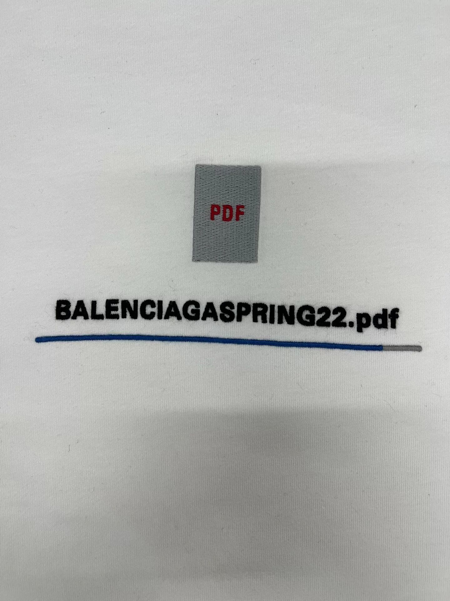 Balenciaga Balenciaga Spring 22 PDF Logo T-Shirt Size 1 Size US S / EU 44-46 / 1 - 4 Thumbnail