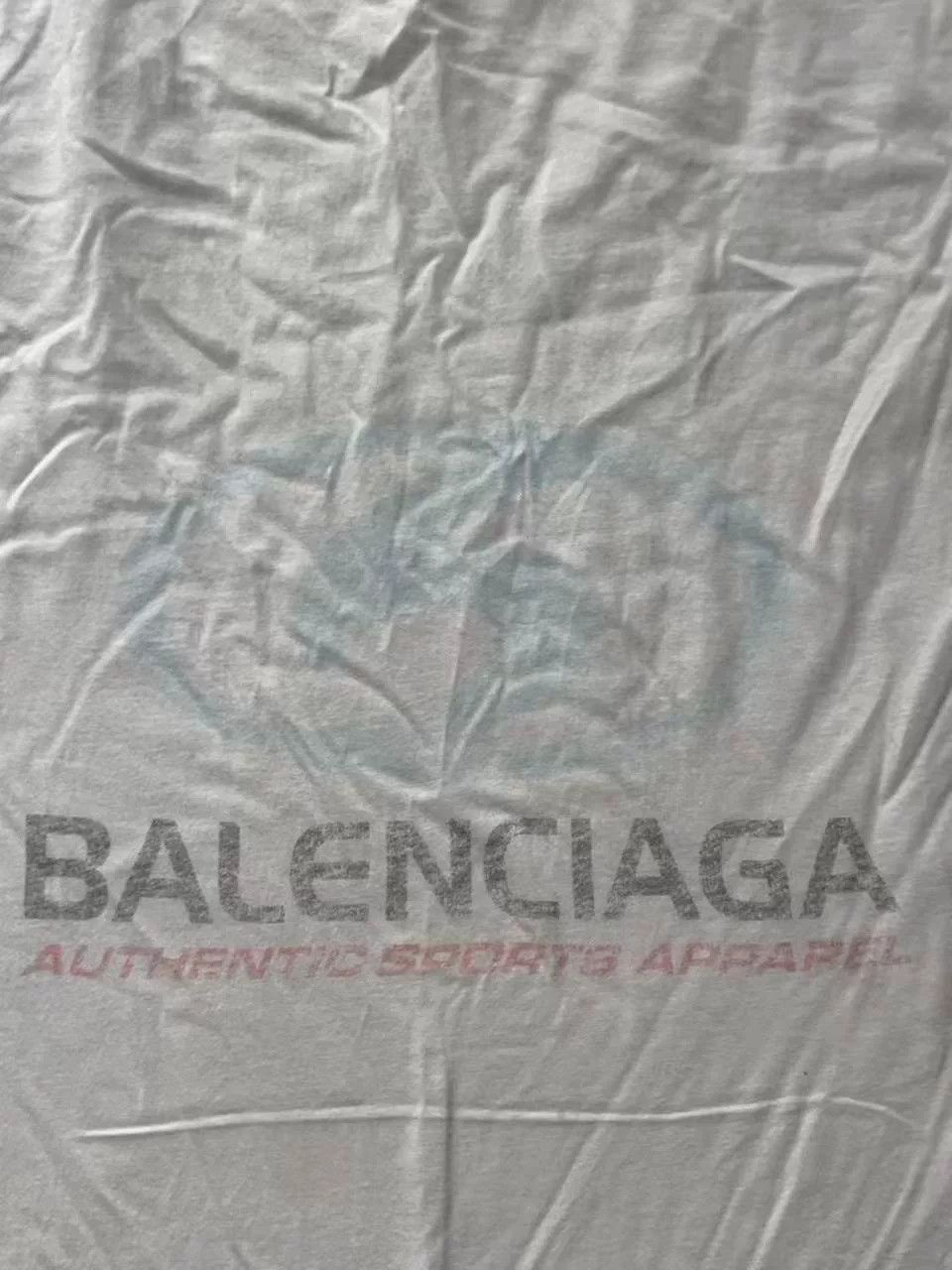 Balenciaga Balenciaga Blue Logo Sports Apparel T-Shirt S Size US S / EU 44-46 / 1 - 4 Thumbnail