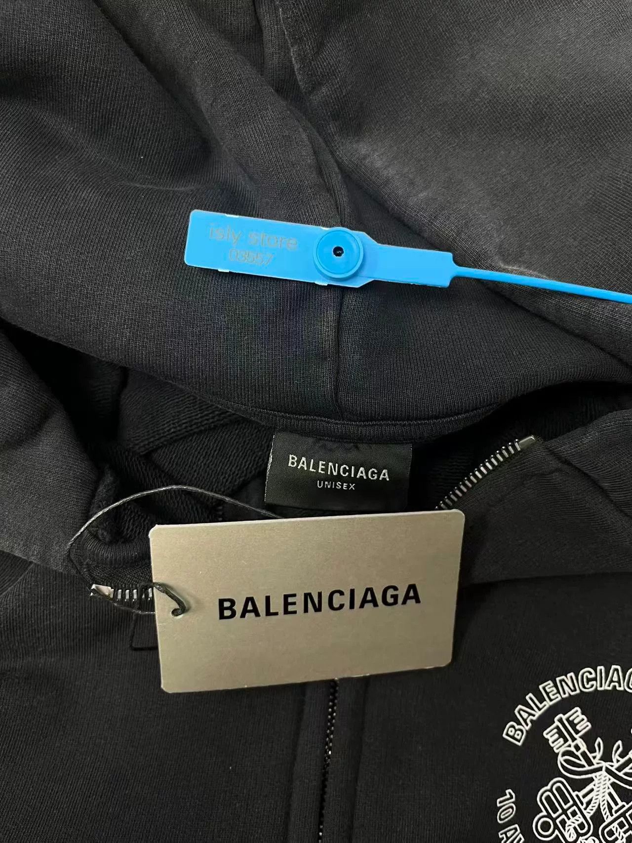 Balenciaga Balenciaga George V Logo Zip Hoodie L Size US L / EU 52-54 / 3 - 6 Thumbnail