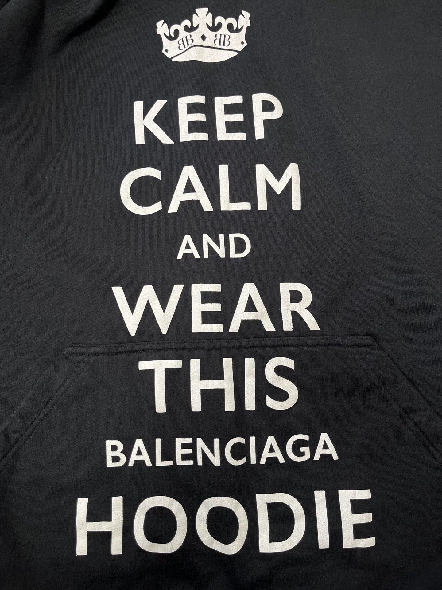 Balenciaga Balenciaga Keep Calm Crown Graphic Hoodie S Size US S / EU 44-46 / 1 - 4 Thumbnail