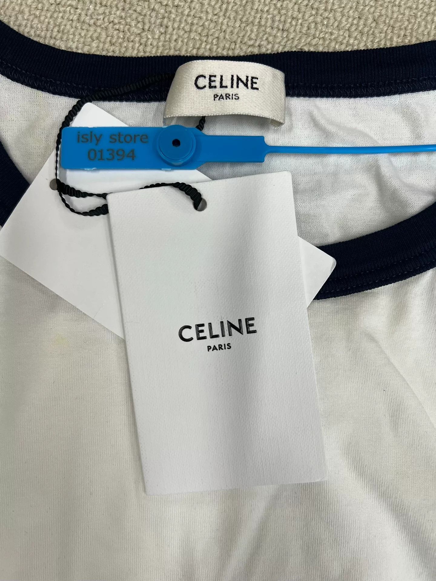 Celine Celine Logo Print Ringer T-Shirt Size M Size US M / EU 48-50 / 2 - 5 Thumbnail