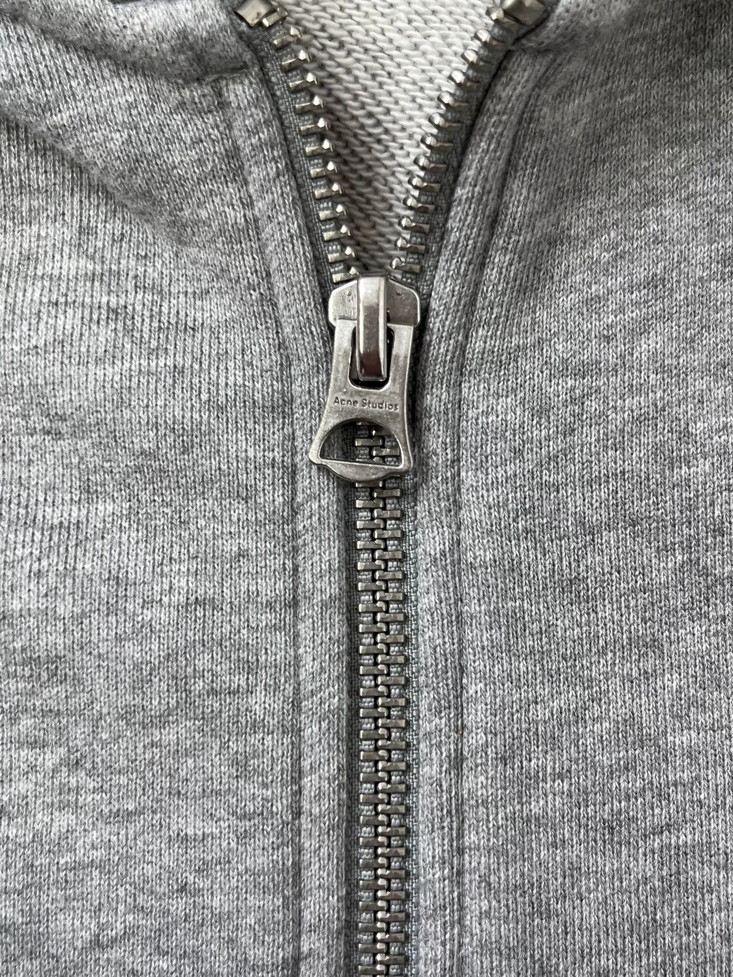Acne Studios Acne Studios Gray Cotton Johna Zip Hoodie XS Size US XS / EU 42 / 0 - 4 Thumbnail
