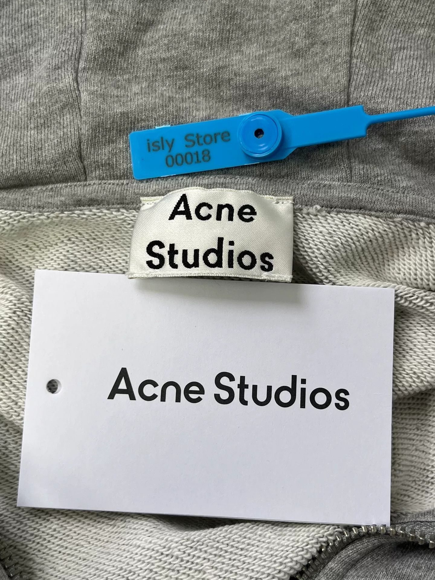 Acne Studios Acne Studios Gray Cotton Johna Zip Hoodie XS Size US XS / EU 42 / 0 - 5 Thumbnail