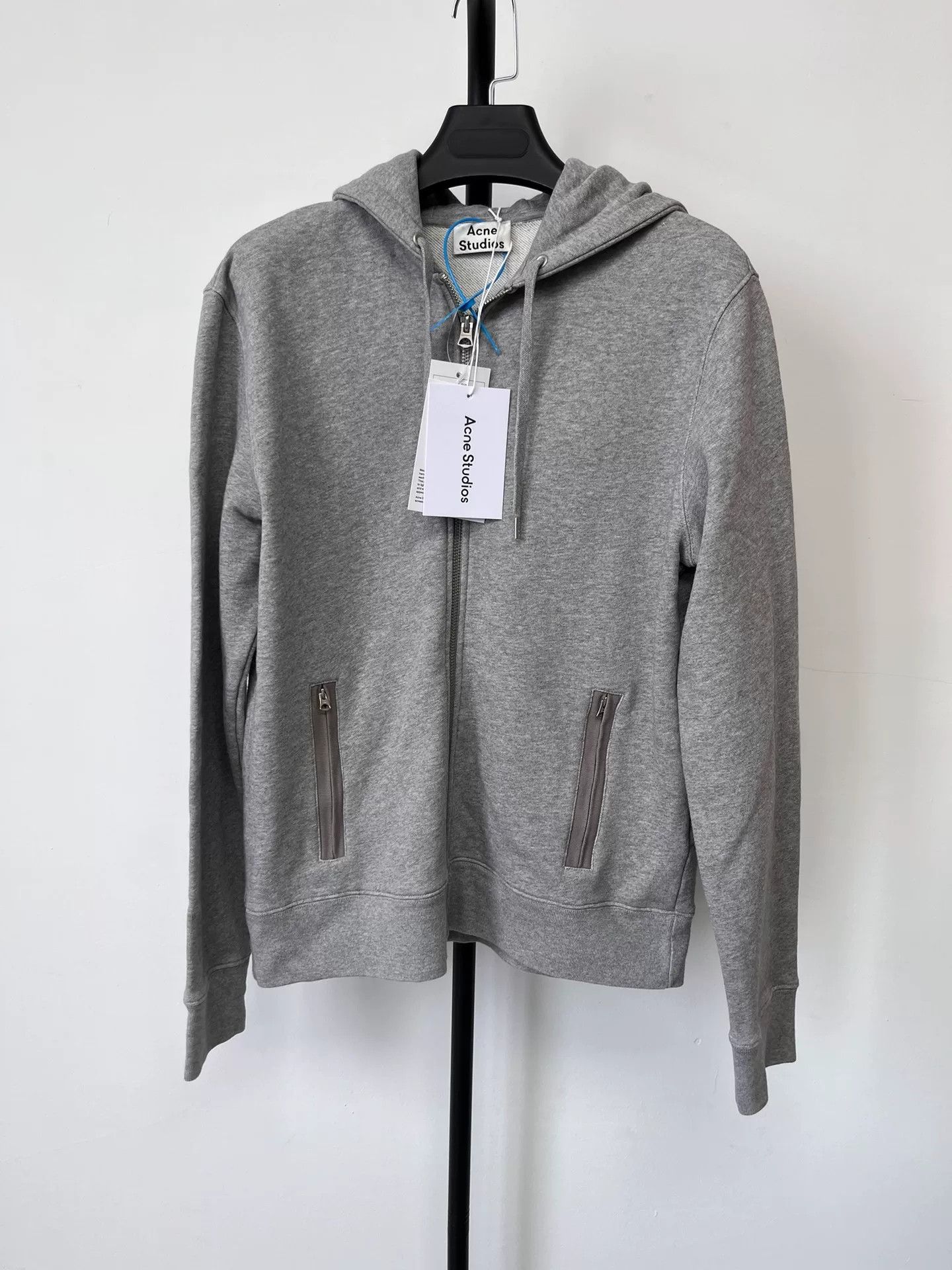 Acne Studios Acne Studios Gray Cotton Johna Zip Hoodie XS Size US XS / EU 42 / 0 - 2 Thumbnail