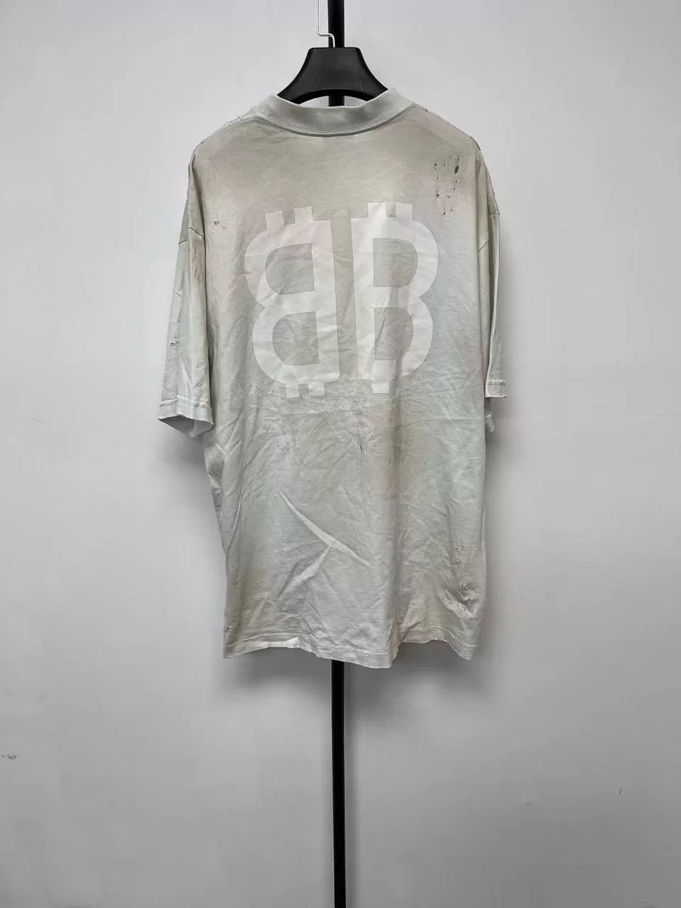 Balenciaga Balenciaga SS23 Distressed Logo Print T-Shirt S Size US S / EU 44-46 / 1 - 3 Thumbnail