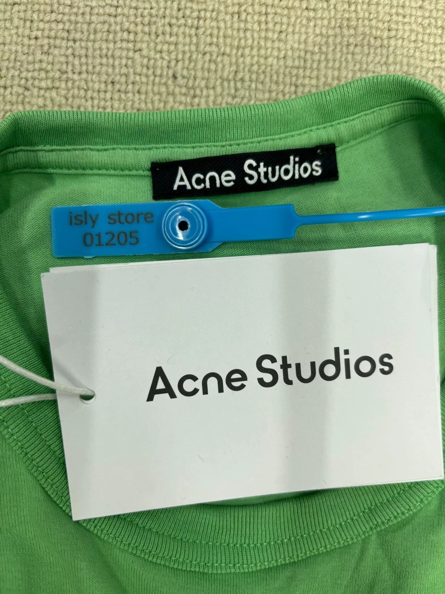 Acne Studios Acne Studios Green Face Patch T-Shirt XXS Size US XXS / EU 40 - 5 Thumbnail