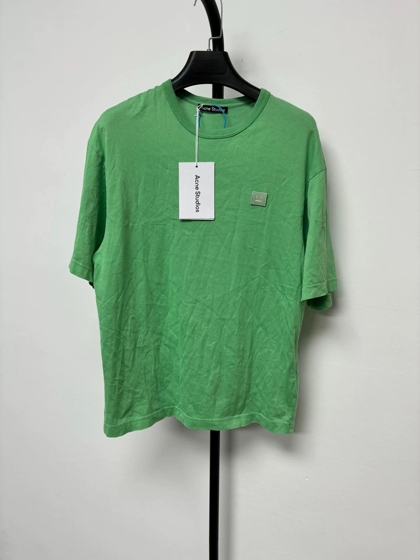 Acne Studios Acne Studios Green Face Patch T-Shirt XXS Size US XXS / EU 40 - 2 Thumbnail