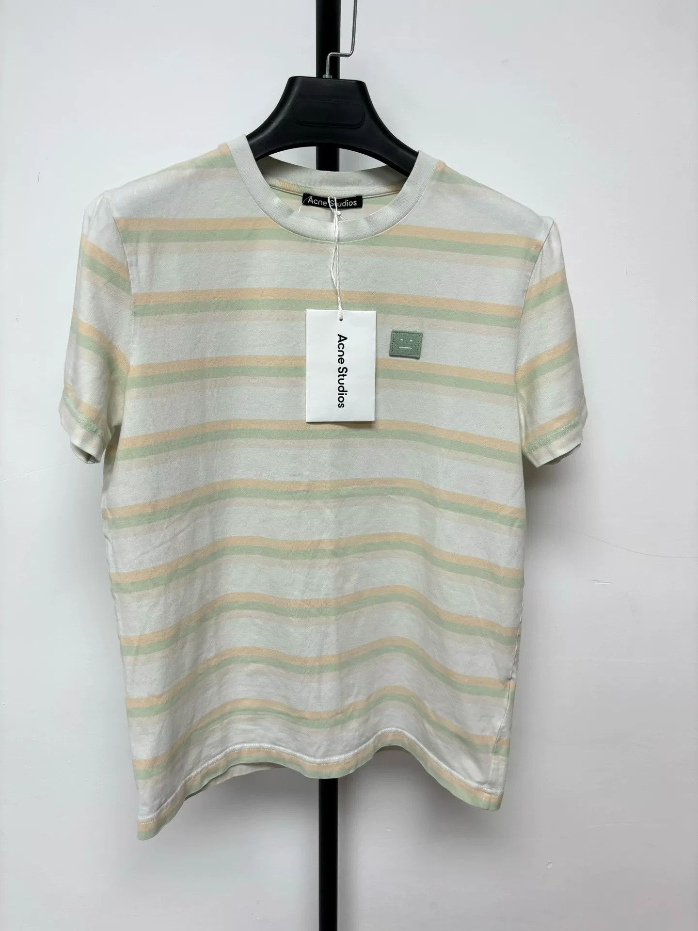Acne Studios Acne Studios Striped Face Logo T-Shirt S Size US S / EU 44-46 / 1 - 2 Thumbnail
