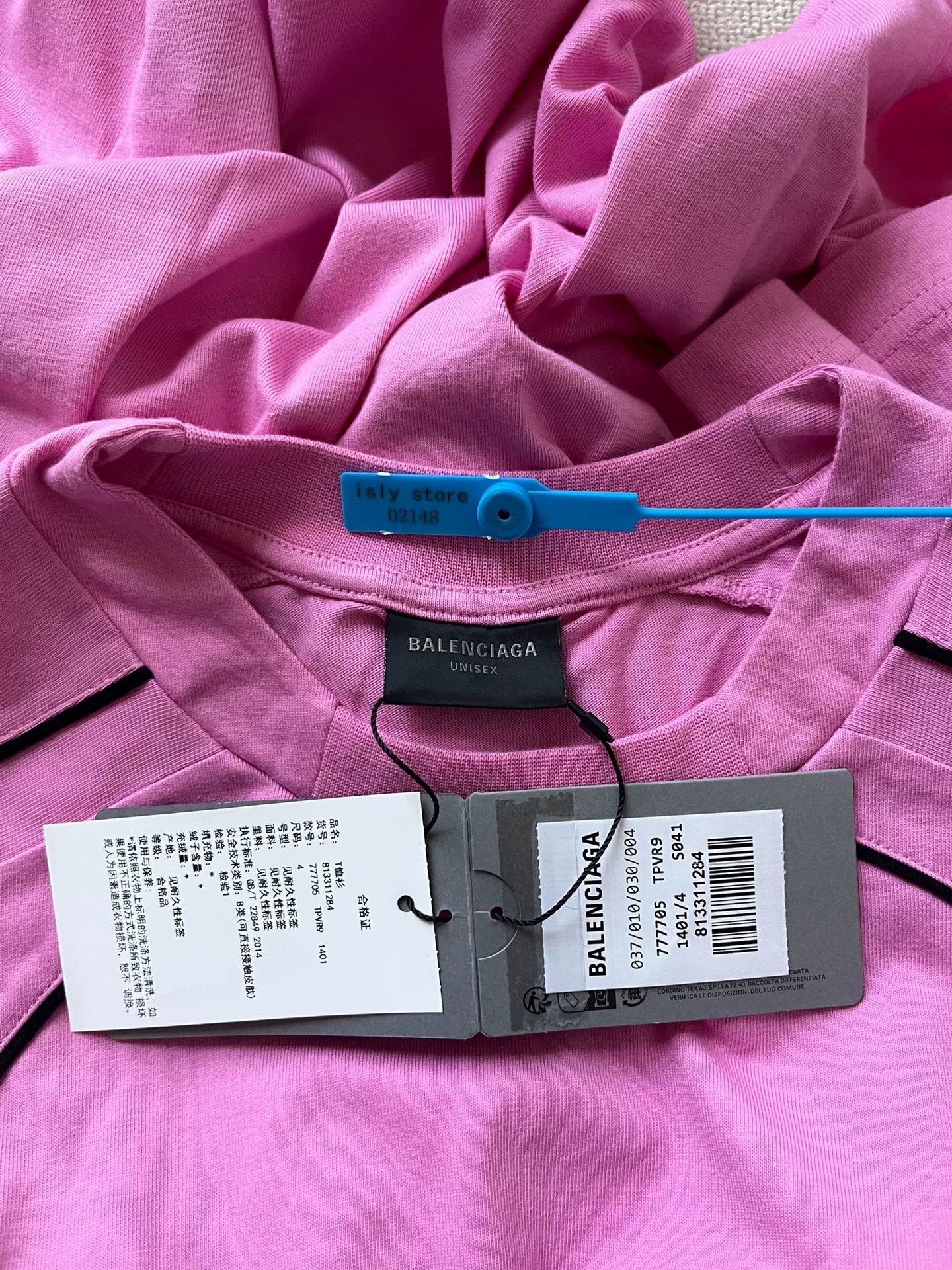 Balenciaga Balenciaga Pink Soccer Logo Print T-Shirt Size 4 Size US XL / EU 56 / 4 - 5 Thumbnail