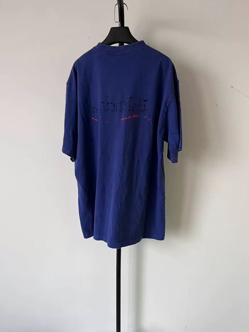 Balenciaga Balenciaga Political Campaign Wave Logo T-Shirt Blue M Size US M / EU 48-50 / 2 - 3 Thumbnail