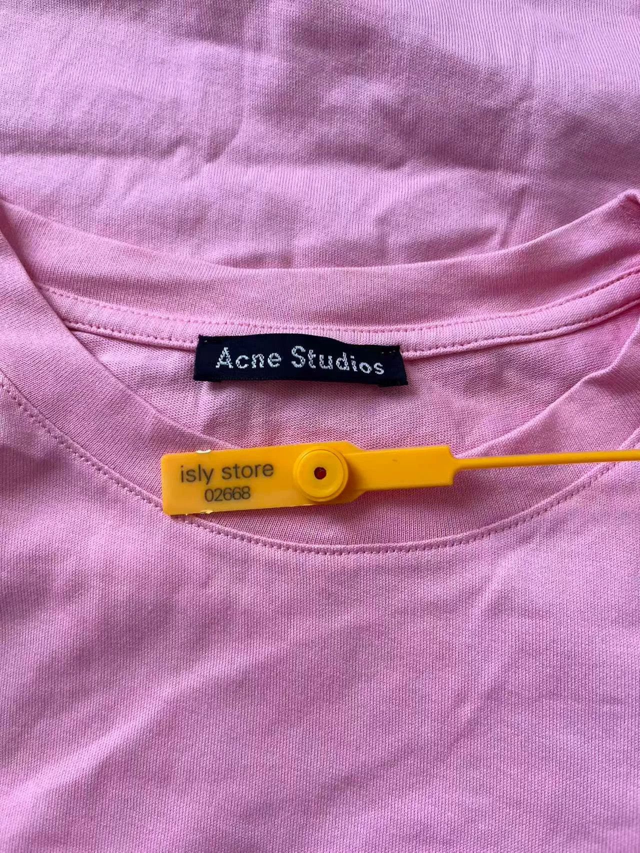 Acne Studios Acne Studios Pink Face Patch T-Shirt Size M Size US M / EU 48-50 / 2 - 5 Thumbnail