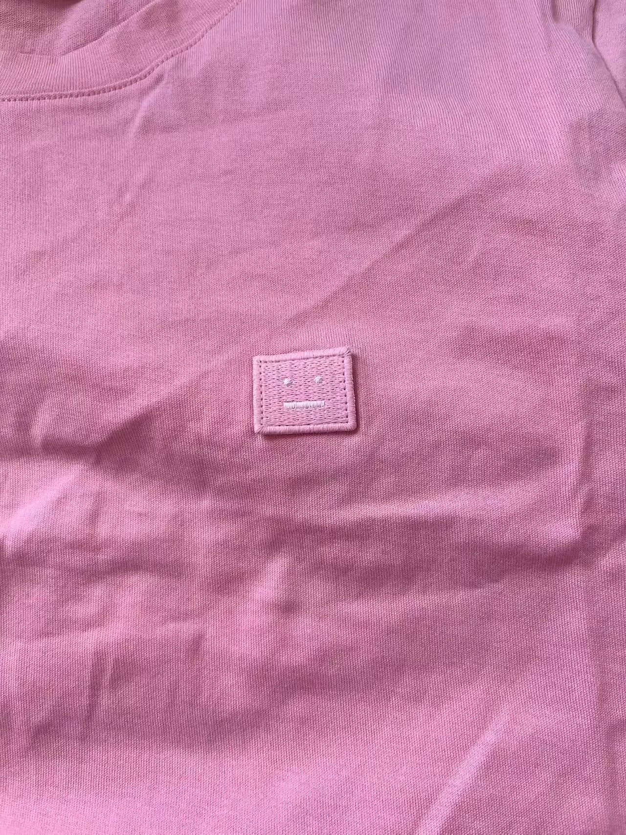 Acne Studios Acne Studios Pink Face Patch T-Shirt Size M Size US M / EU 48-50 / 2 - 4 Thumbnail