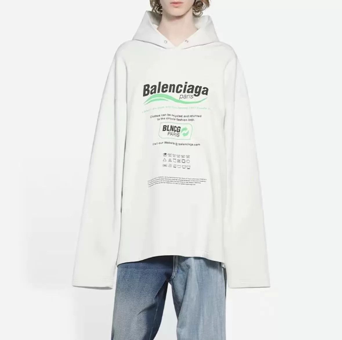 Balenciaga Balenciaga 21FW Wave Logo Hoodie XS Size US XS / EU 42 / 0 - 9 Thumbnail