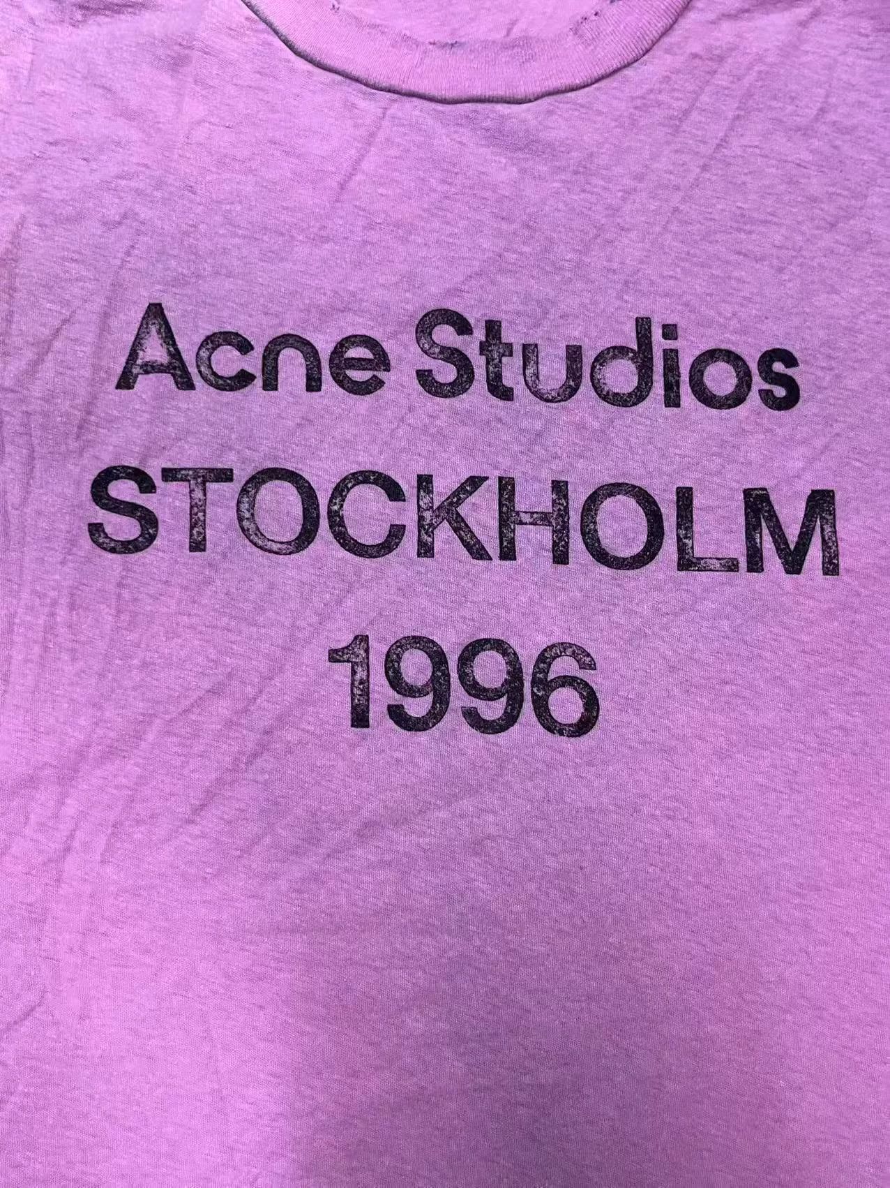Acne Studios Acne Studios Vintage Logo Graphic T-Shirt Pink XS Size US XS / EU 42 / 0 - 4 Thumbnail