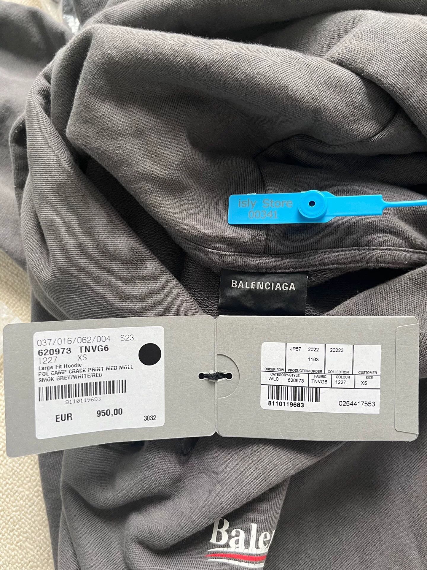 Balenciaga Balenciaga Campaign Logo Cracked Print Hoodie XS Size US XS / EU 42 / 0 - 6 Thumbnail