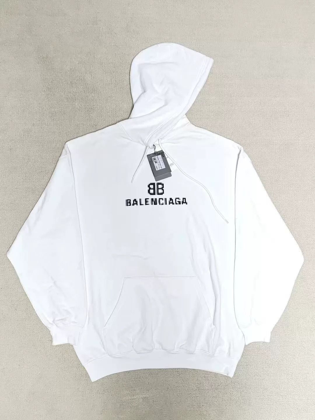 Balenciaga Balenciaga Pixelated BB Logo Hoodie XS Size US XS / EU 42 / 0 - 2 Thumbnail
