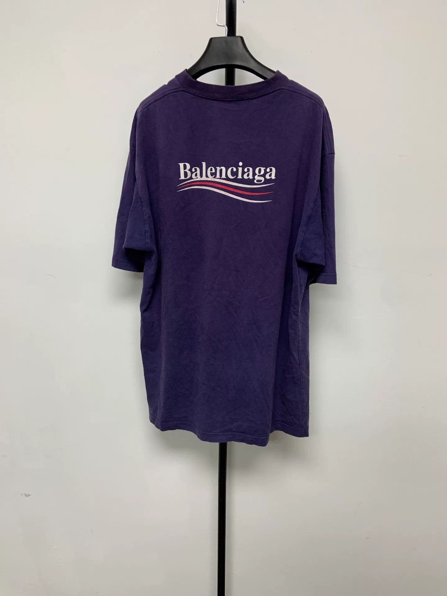 Balenciaga Balenciaga Purple Campaign Logo T-Shirt Size M Size US M / EU 48-50 / 2 - 3 Thumbnail