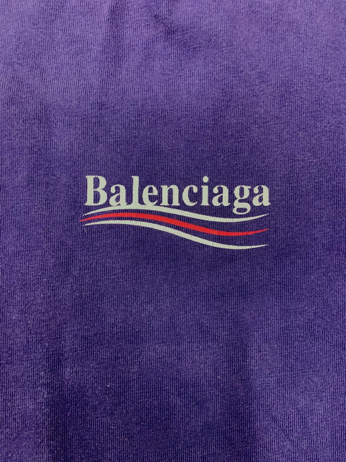 Balenciaga Balenciaga Purple Campaign Logo T-Shirt Size M Size US M / EU 48-50 / 2 - 4 Thumbnail