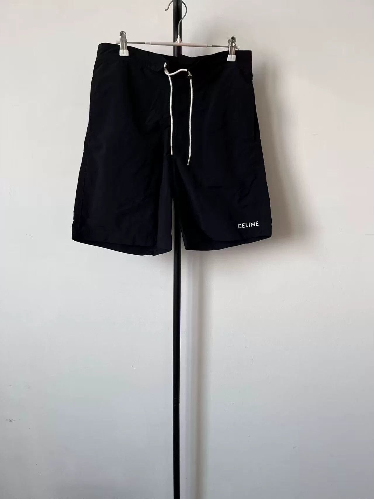 Celine CELINE Logo Print Drawstring Swim Shorts M Size US 32 / EU 48 - 2 Thumbnail