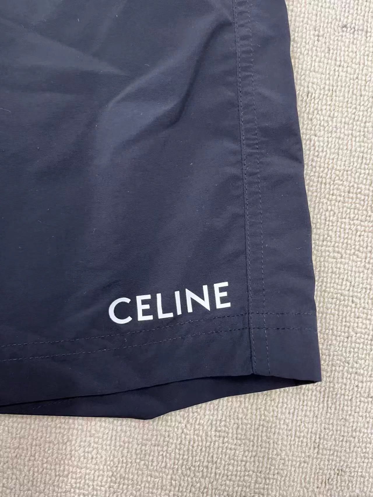 Celine CELINE Logo Print Drawstring Swim Shorts M Size US 32 / EU 48 - 4 Thumbnail