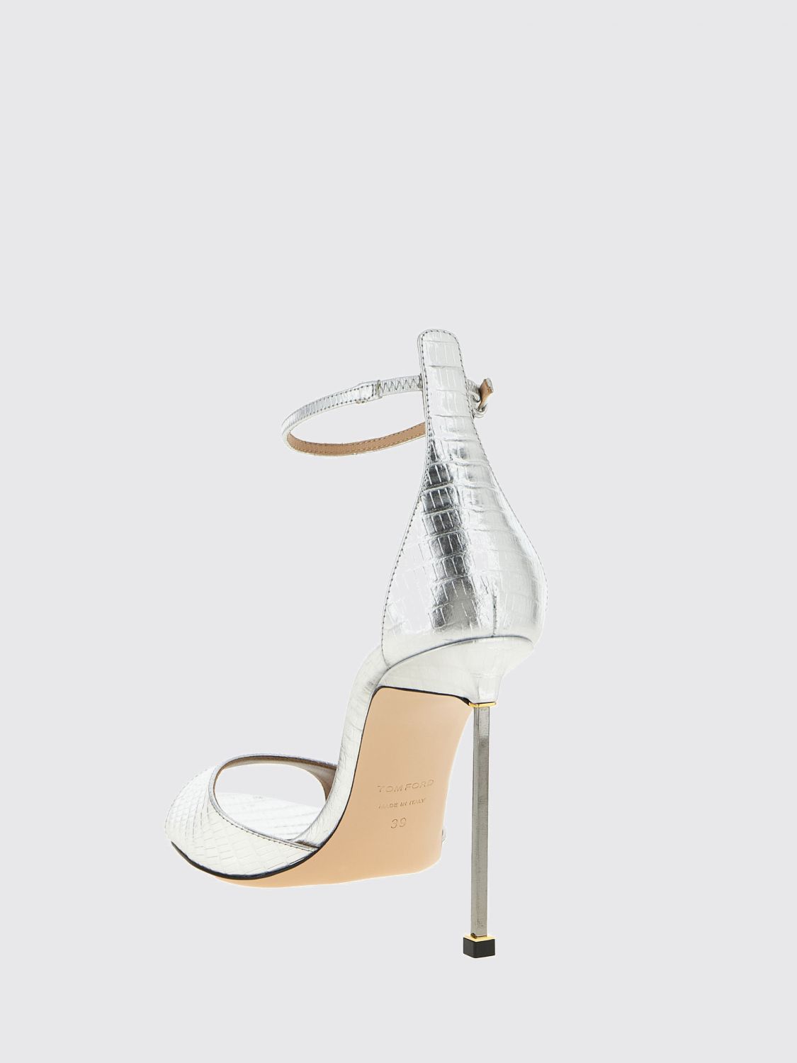Tom Ford Tom Ford Heeled Sandal Woman Silver Size US 10 / IT 40 - 3 Thumbnail
