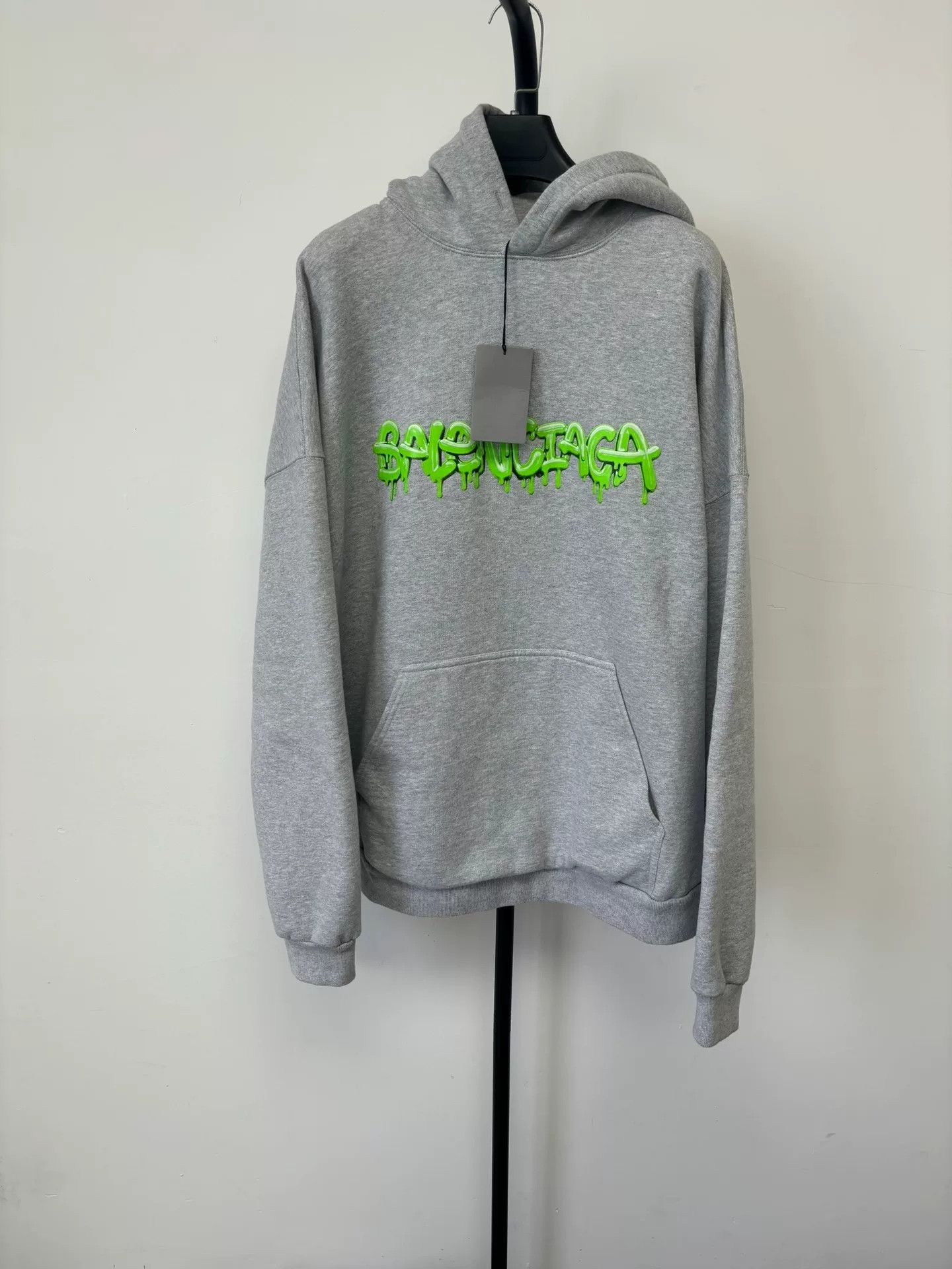 Balenciaga Balenciaga SS22 Slime Logo Fleece Hoodie Size 2 Size US M / EU 48-50 / 2 - 2 Thumbnail