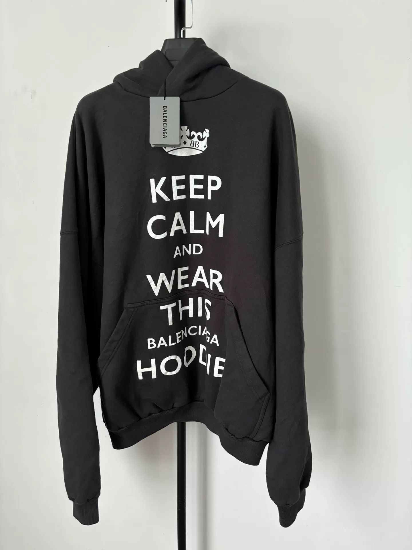 Balenciaga Balenciaga Keep Calm Graphic Hoodie XS Size US XS / EU 42 / 0 - 2 Thumbnail