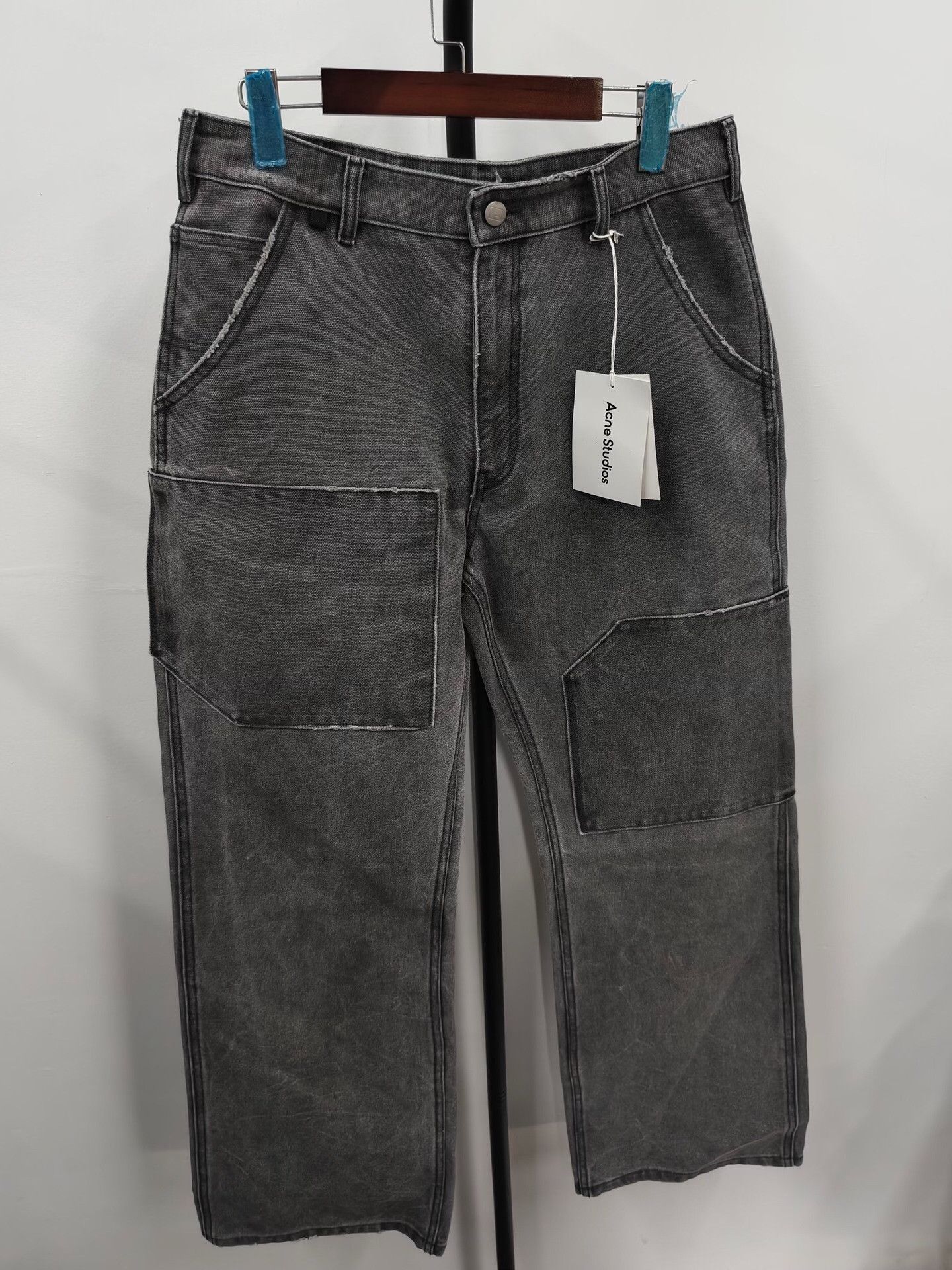 Acne Studios Acne Studios FW23 Patch Canvas Trousers US 30 Size US 30 / EU 46 - 2 Thumbnail