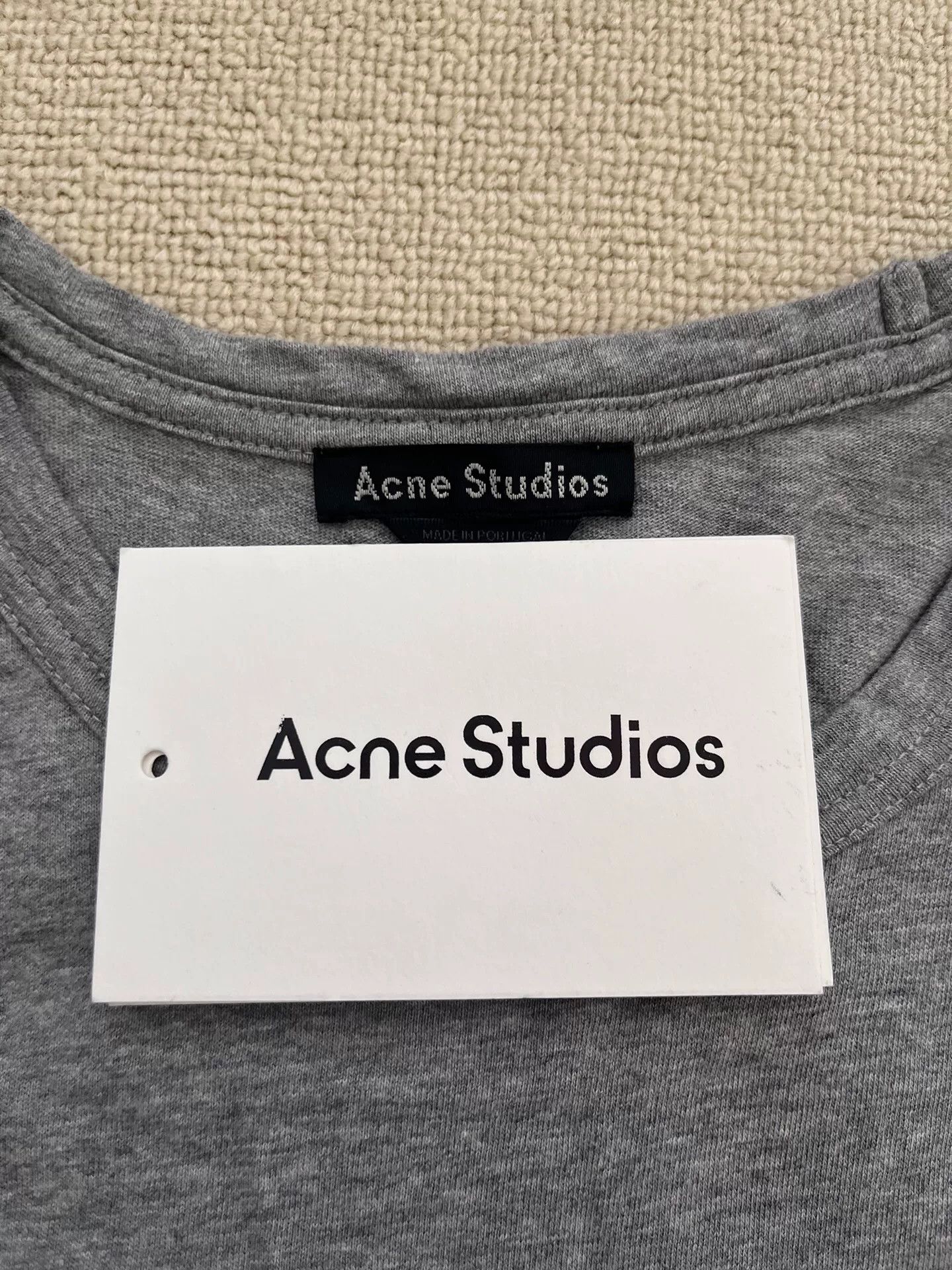 Acne Studios Acne Studios Logo Patch T-Shirt Gray XS Size US XS / EU 42 / 0 - 5 Thumbnail