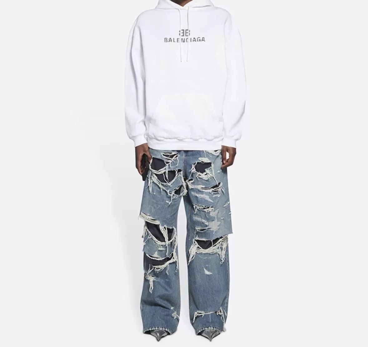 Balenciaga Balenciaga Mosaic Double B Logo Hoodie XS Size US XS / EU 42 / 0 - 3 Thumbnail