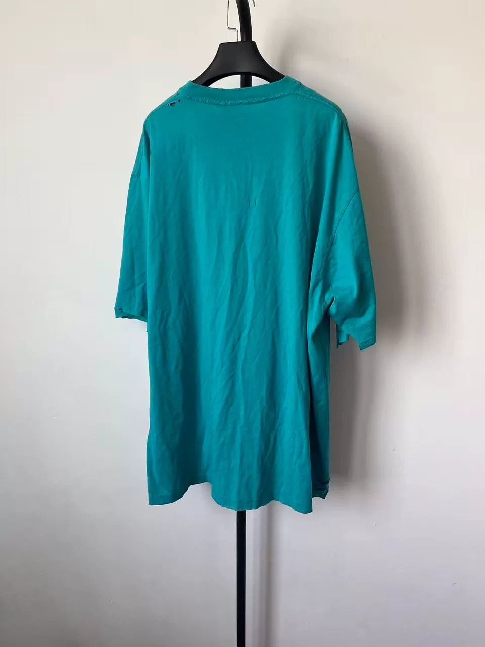 Balenciaga Balenciaga Mosaic Blurred Logo Distressed T-Shirt L Size US L / EU 52-54 / 3 - 3 Thumbnail