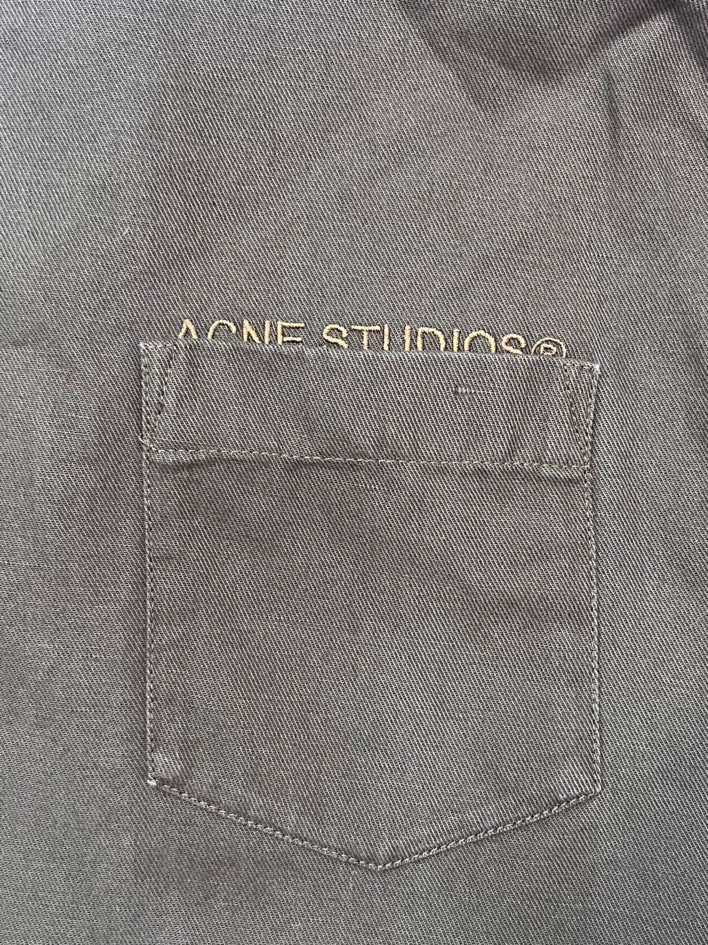 Acne Studios Acne Studios Logo Embroidered Cotton Linen Shirt 44 Size US S / EU 44-46 / 1 - 4 Thumbnail